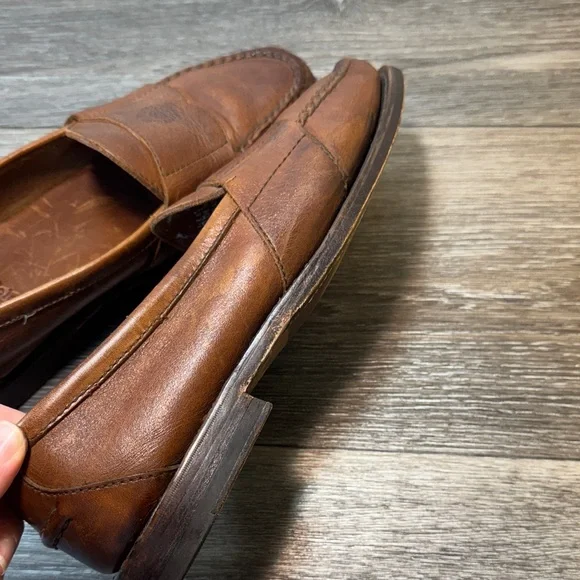 Vintage POLO Ralph Lauren Classic Brown Leather Loafers men’s 9.5 (j160) - Picture 4 of 13